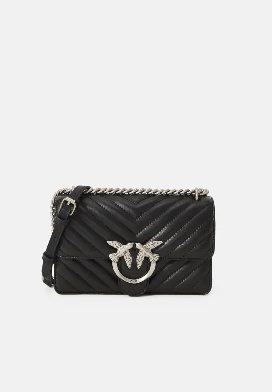 Borsa Pinko Nera con dettagli argento
