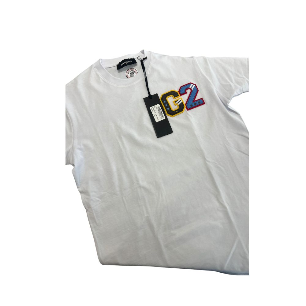 TSHIRT UOMO G2FIRENZE BIANCA LOGO COLORATO