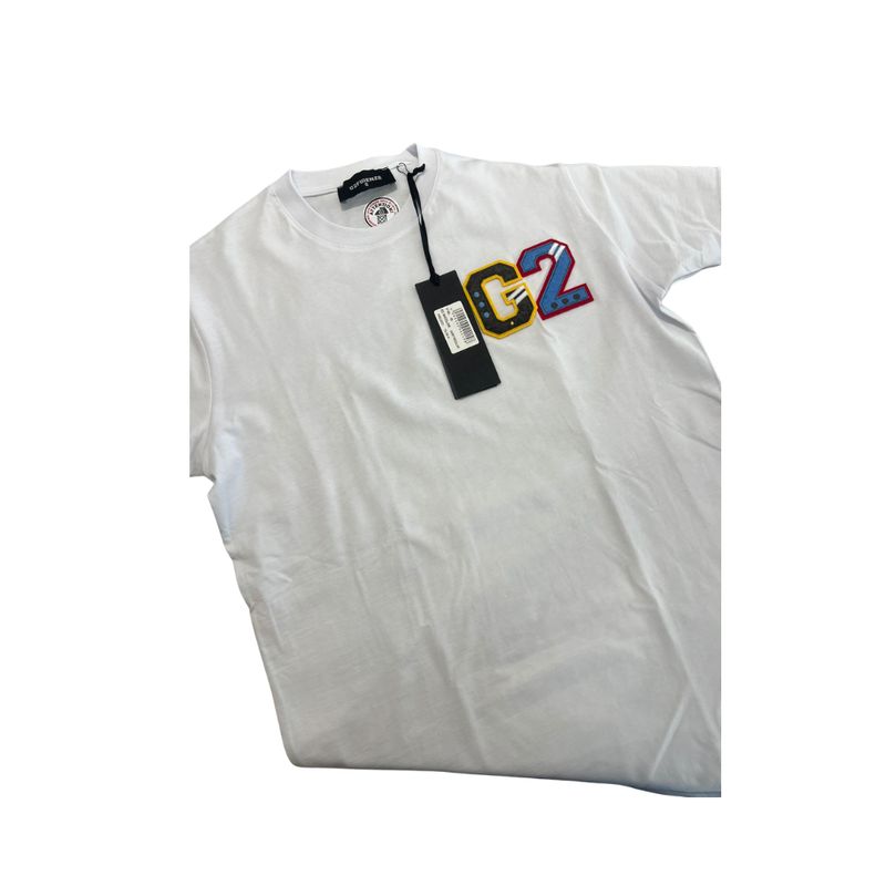 TSHIRT UOMO G2FIRENZE BIANCA LOGO COLORATO