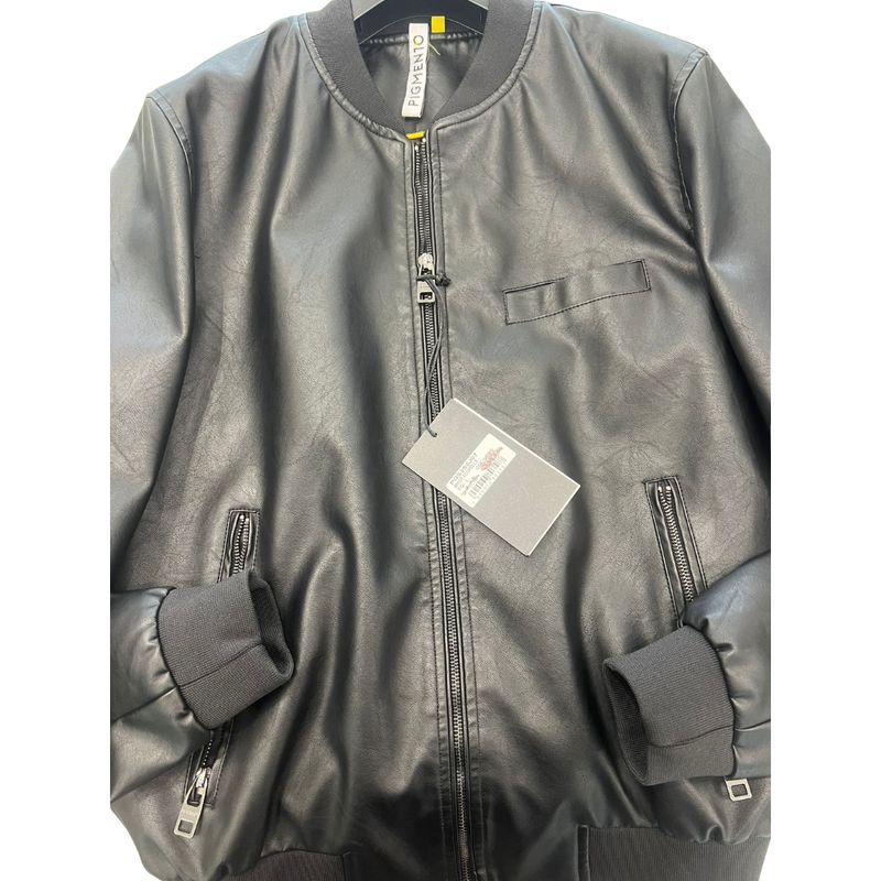 Giubbotto Biker uomo in ecopelle Pigmento