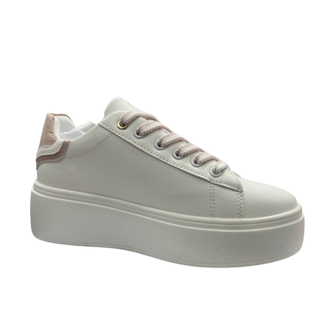Braccialini - Sneaker donna bianca e rosa
