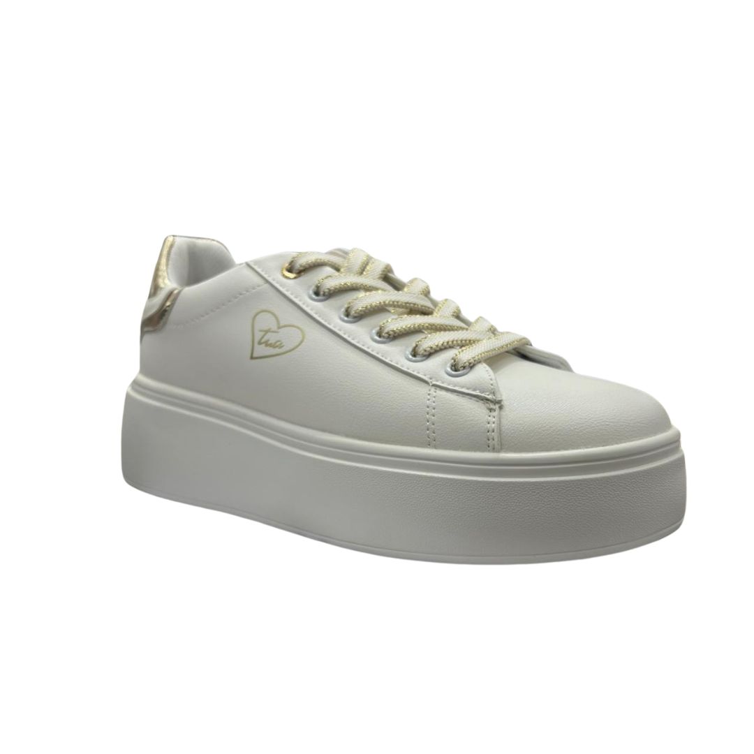 Braccialini - Sneaker donna bianca e oro