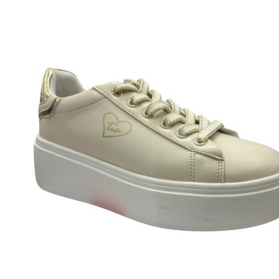 Braccialini - Sneaker donna beige e oro