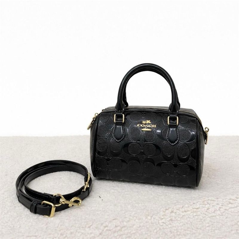 Mini Rowan Bag 3D Signature Canvas - Black