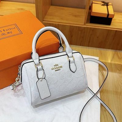 Mini Rowan Bag 3D Signature Canvas - White