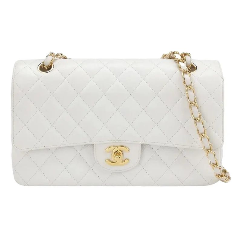 Classic Chanel - White On Gold Hardware