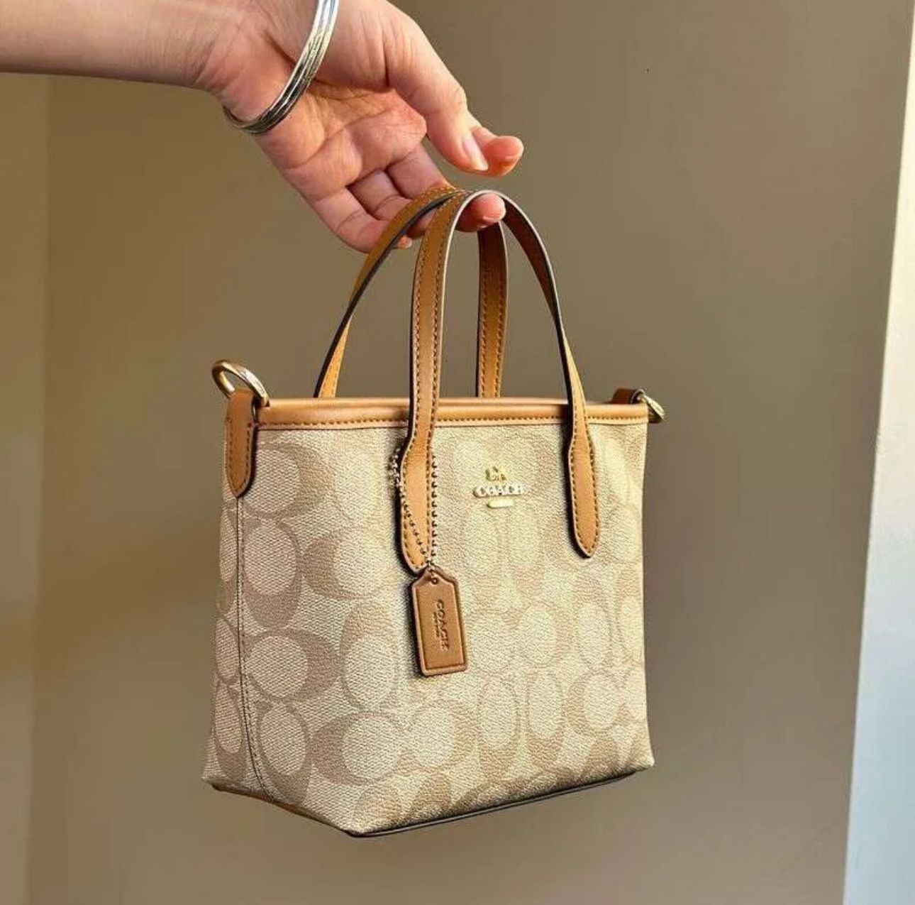 Mini City Tote Bag - Light Brown