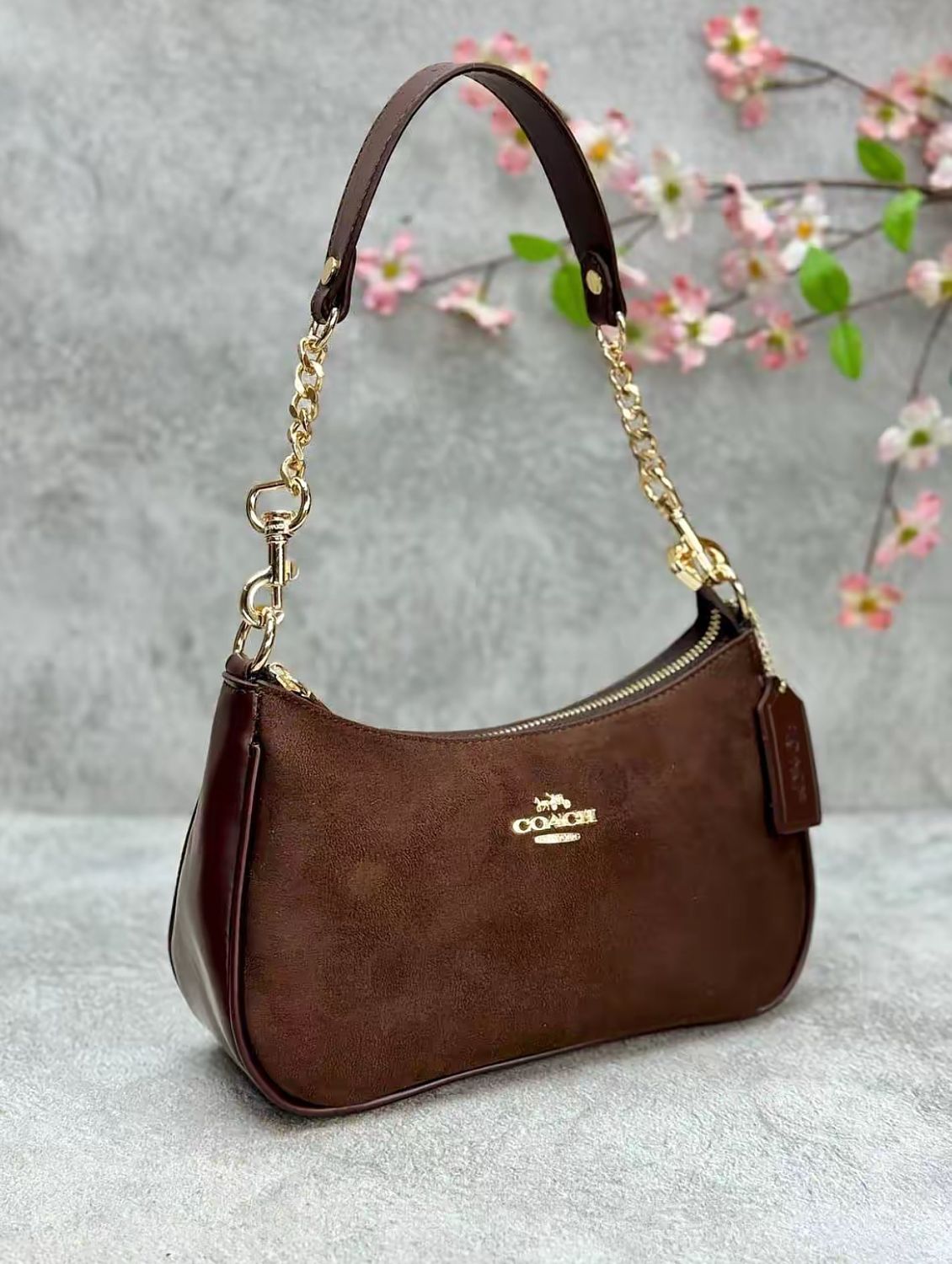 Suede Teri Bag - Brown