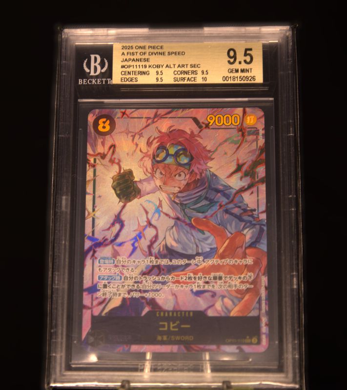 BGS 9.5, OP11-119, Alt Art Sec, Koby, (Jap)