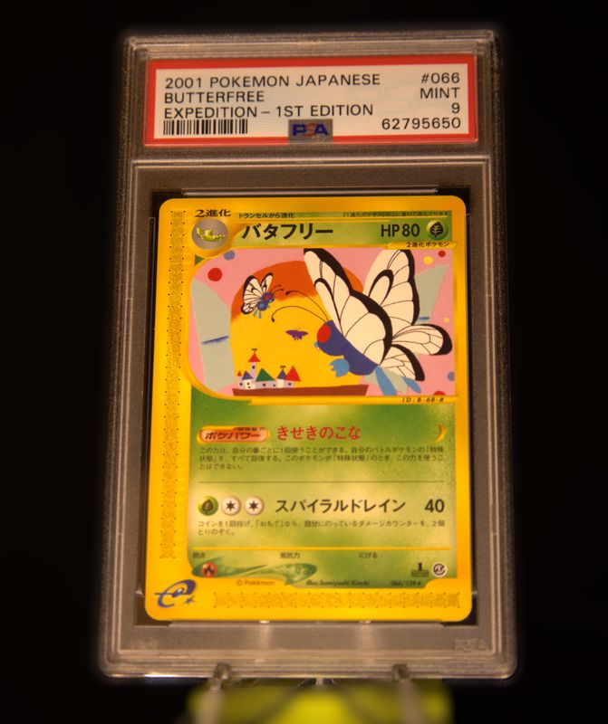 PSA 9, Expedition-1st edition 066, Butterfree, (JAP)