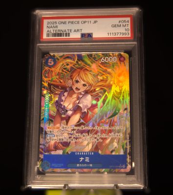 PSA 10, OP11-054, Alt Art Nami, (JAP)