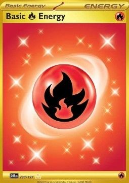 Basic Fire Energy 230/197 Gold Hyper Rare - Scarlet &amp; Violet: Obsidian Flames (English)