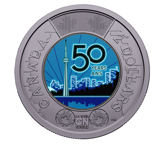 2026 Canada 2$ Dollars BU 50ᵉ anniversaire de la Tour CN Non Colorée