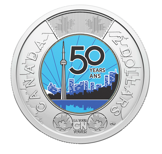 2026 Canada 2$ Dollars BU 50ᵉ anniversaire de la Tour CN Non Colorée