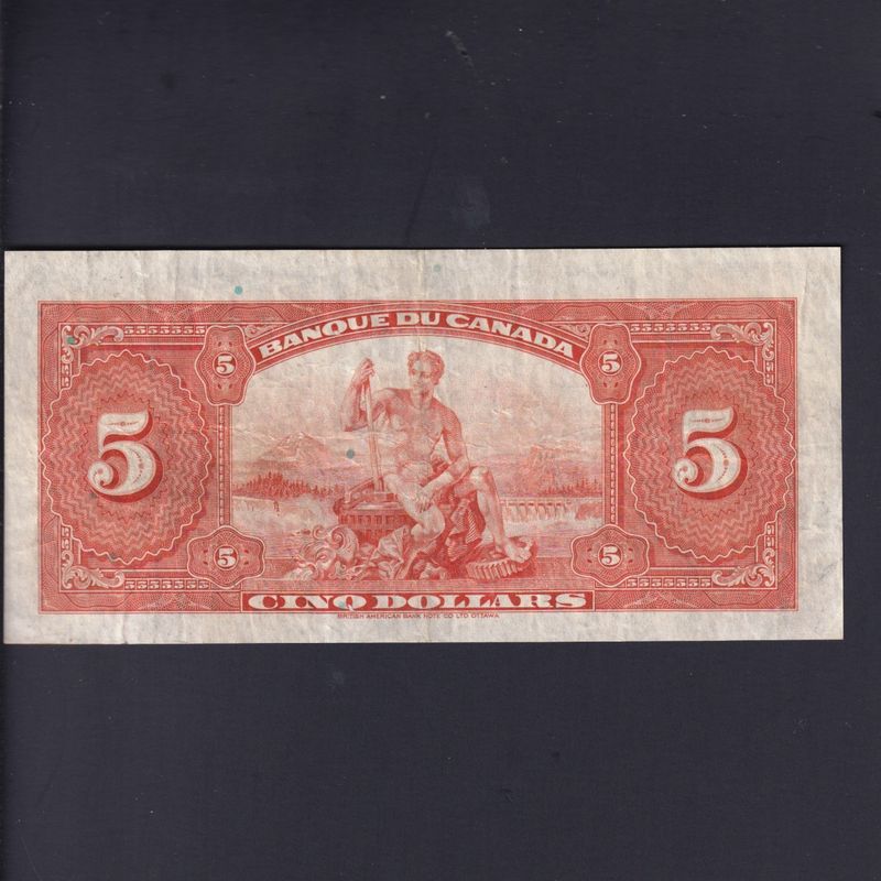 1935 Canada 5 Dollars Français Osborne Towers VF/EF