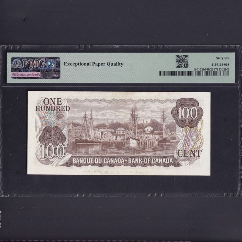 1975 Canada 100 Dollars Crow Bouey A/J GEM UNC 66 PMG