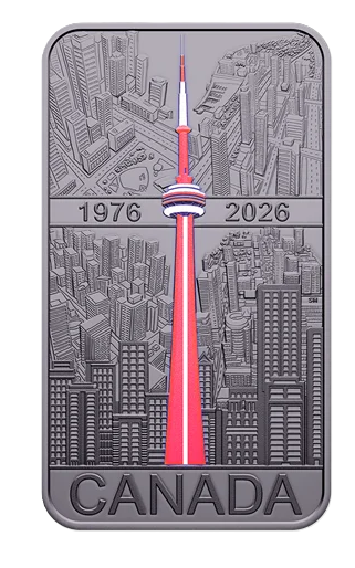 2026 Canada 20 Dollars 1 oz en Argent Pur 50ᵉ anniversaire de la Tour CN