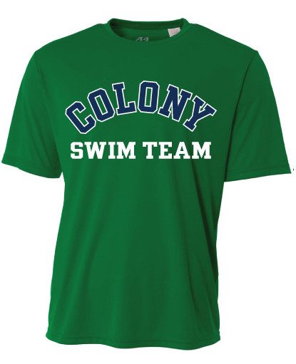 Colony Swim Team A4 Cooling Performance T-Shirt - kelly green