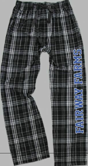 Fairway Farms Flannel Pant black and white