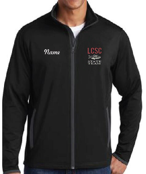 LCSC Men's State Warm up Jacket with Fish logo