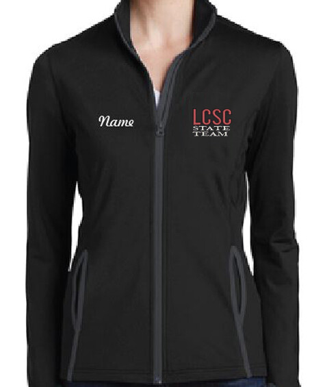 LCSC State Ladies Warm up Jacket - No Fish logo