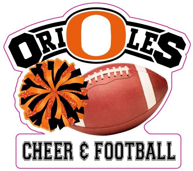 Orioles Cheer and Football yard sign