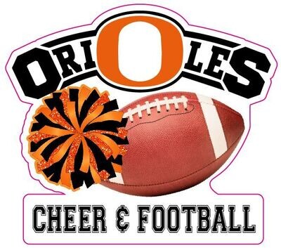 Orioles Cheer and Football yard sign