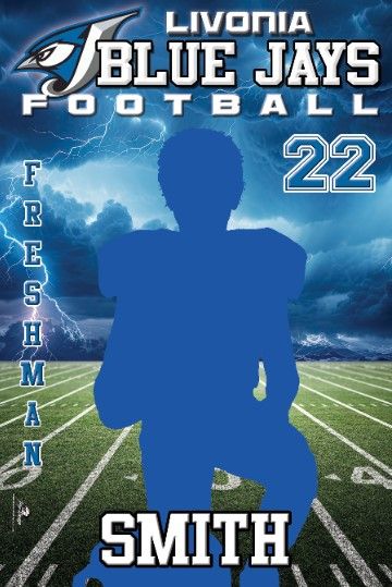 Blue Jays Football 18oz vinyl banner,