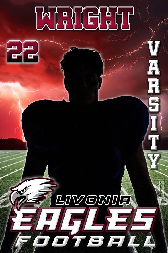 Eagles Football player vinyl banner