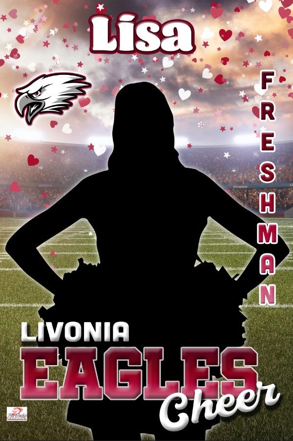 Eagles Cheerleader vinyl banner