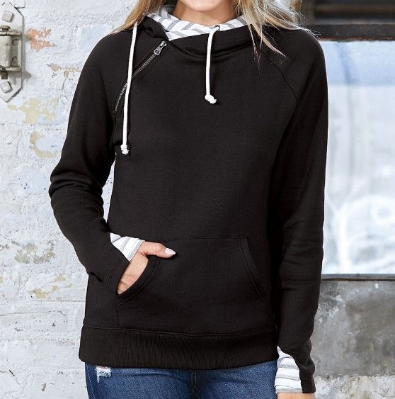 Ladies Stripe Hoodie - Pick Your Design