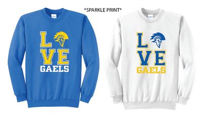 Crewneck Sweatshirt - Sparkle Love Gaels