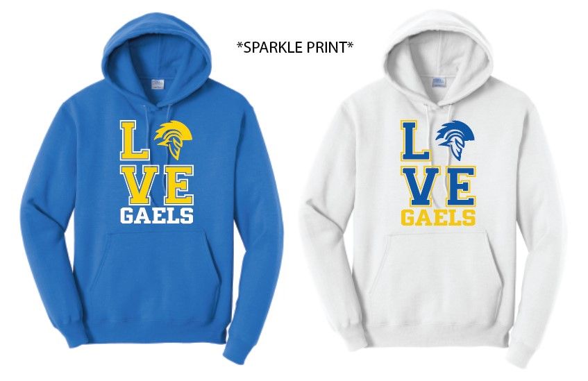 Hooded Sweatshirt - Sparkle Love Gaels
