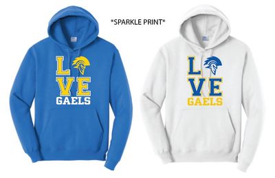 Hooded Sweatshirt - Sparkle Love Gaels
