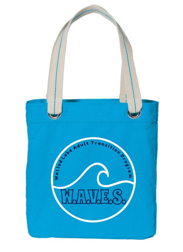 Turquoise Canvas Tote Bag