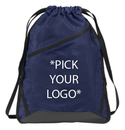 Navy/Black Drawstring Bag