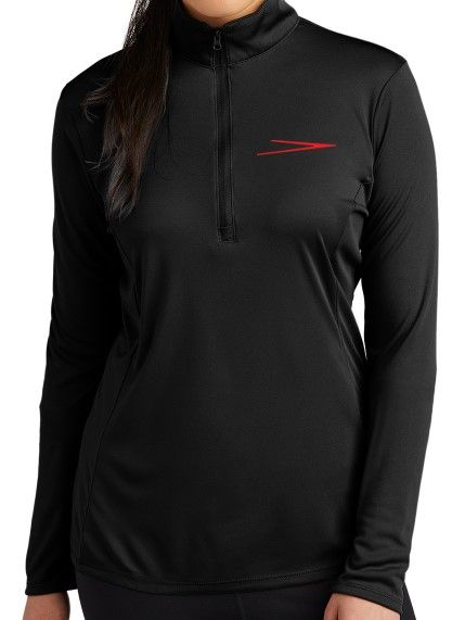 Embroidered Ladies Fit Sport-Tek Quarter-Zip with Left Chest Logo