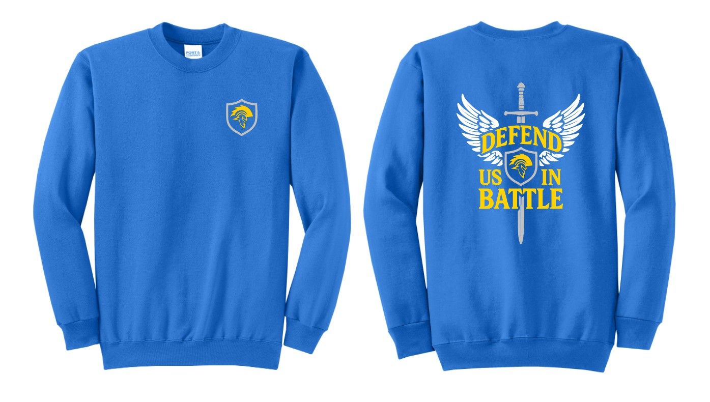 Crewneck Sweatshirt - Defend Us In Battle Design