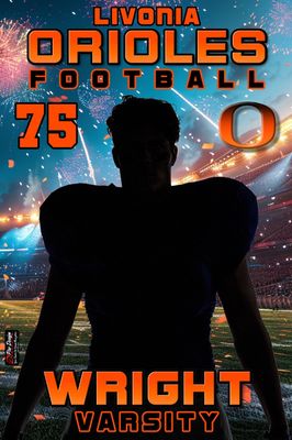 Orioles Football player vinyl banner