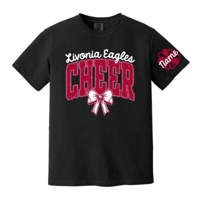 Comfort Colors Tee - Cheer Bow Design