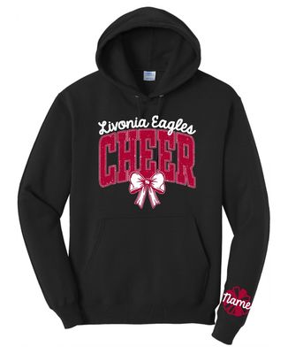 Port &amp; Co Hoodie - Cheer Bow Design
