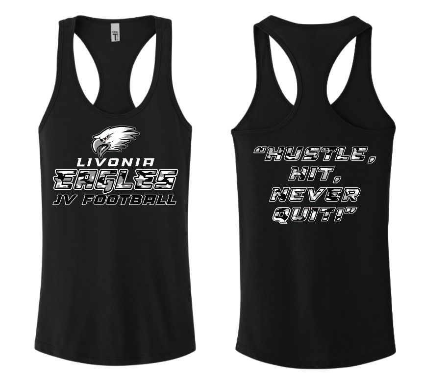 Eagles JV Football - Ladies Racerback Tank