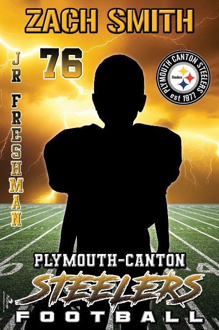 Steelers Football player vinyl banner