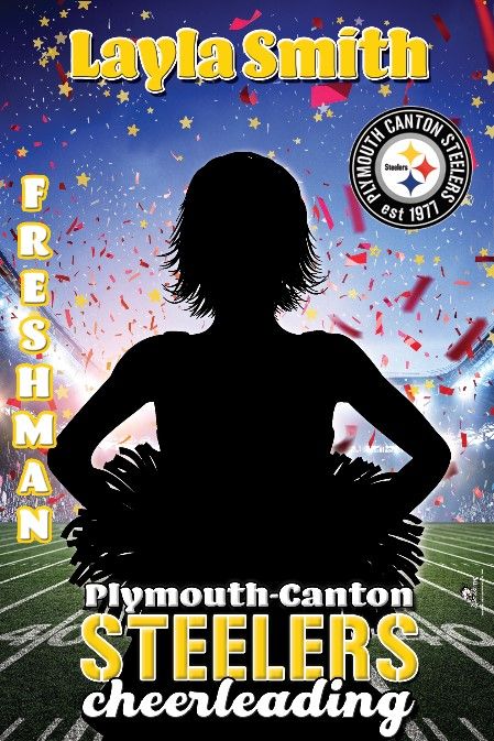 Steelers Cheerleader vinyl banner
