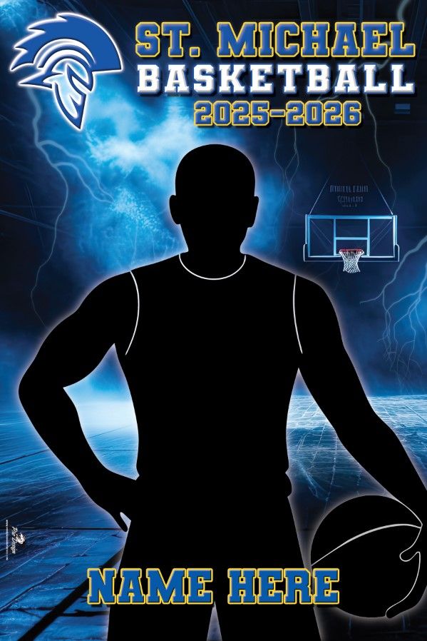 St. Michael Basketball vinyl banner - 8th Grade Only