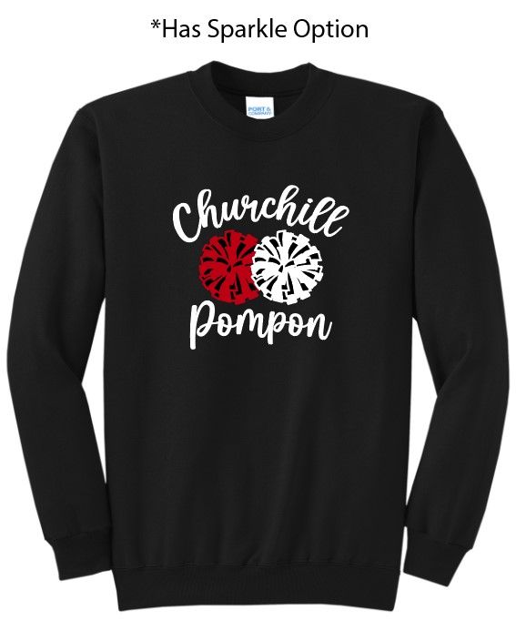 Churchill Pom Crewneck Sweatshirt - Design 1