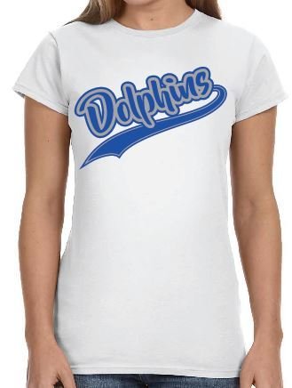 Gildan Ladies' Softstyle® 4.5 oz. Fitted T-Shirtwith Dolphin Design