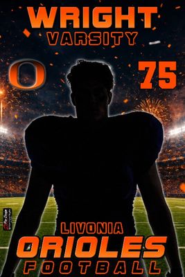 Orioles Football player vinyl banner