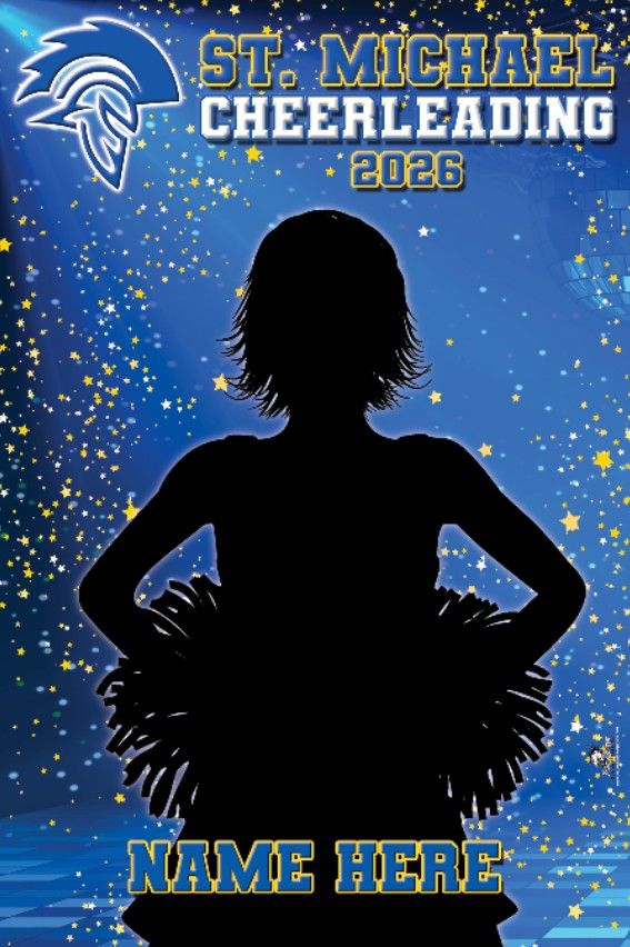 St. Michael Cheerleading vinyl banner - 8th Grade Only