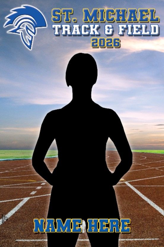 St. Michael Track &amp; Field vinyl banner - 8th Grade Only